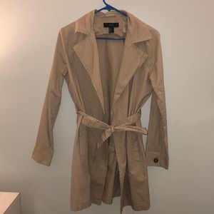 Beige trench coat
